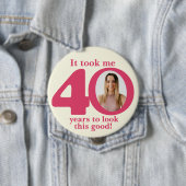 私は40年レディースバースデーボタン/バッジ 缶バッジ (インサイチュ)