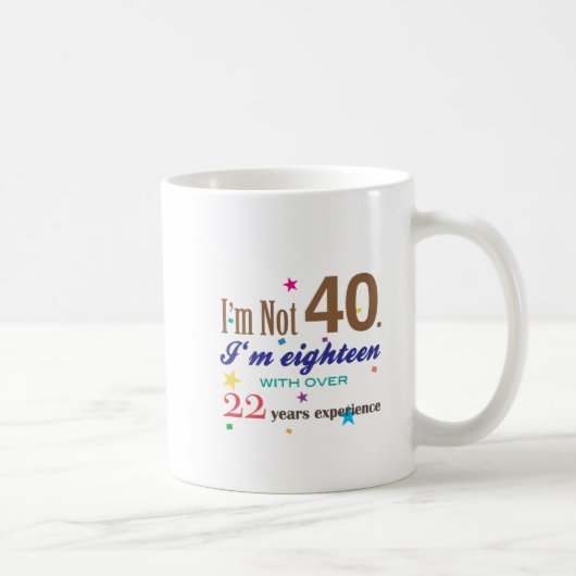 私は40才-おもしろいな誕生日プレゼントではないです コーヒーマグカップ (右)