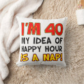 私は40歳のアイディアの幸せは昼寝ギフトだ クッション (ブランケット)