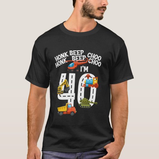 私は40歳の誕生日トラッククールの恋人40歳B Tシャツ (正面)