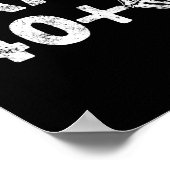 私は41歳のおもしろいスケルトン中指41番目B ポスター (角)