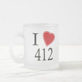 私は412ピッツバーグを愛します フロストグラスマグカップ (左)