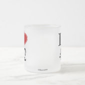 私は412ピッツバーグを愛します フロストグラスマグカップ (中央)