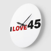 私は45を愛している ラージ壁時計 (傾斜)