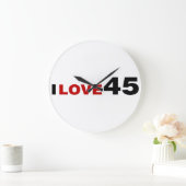 私は45を愛している ラージ壁時計 (ホーム)