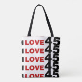 私は45トートバッグが大好き トートバッグ (裏面)