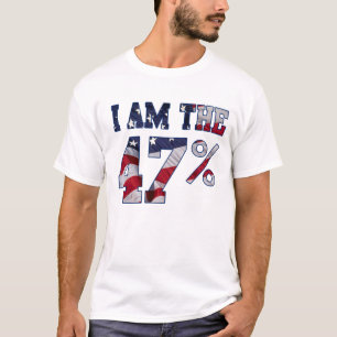 私は47%%の米国旗のTシャツです Tシャツ