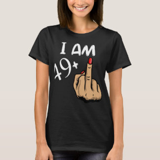 私は49プラス中指50おもしろい誕生日 Tシャツ