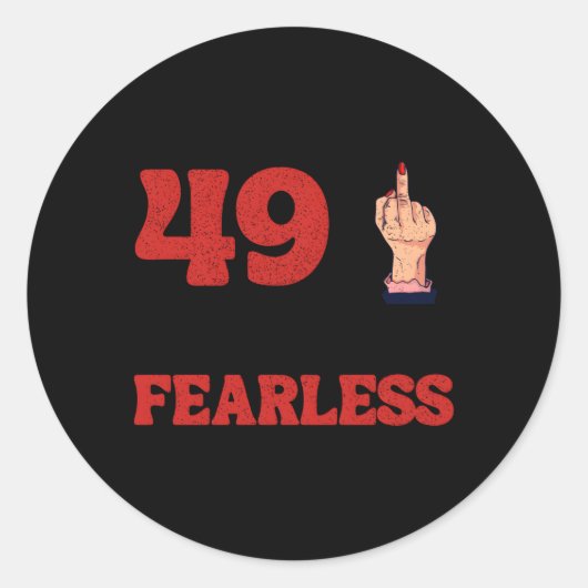 私は49プラス1中指50番 ラウンドシール (正面)