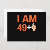 私は49歳以上50歳の誕生日 シーズンポストカード (正面/裏面)