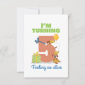 私は5つのハッピーバースデーカードを子供へ回しています 出欠カード (正面)