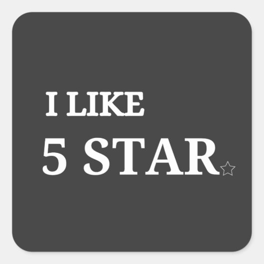 私は5つ星が好きだ スクエアシール (正面)