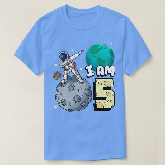 私は5宇宙キッド・ムーン・ウォーカー5th Birthda Tシャツ (デザイン正面)