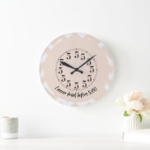 私は5時計の前に決して飲みません ラージ壁時計 (ホーム)