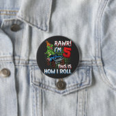 私は5私は恐竜モンスタートラックRO転がの方法である 缶バッジ (インサイチュ)