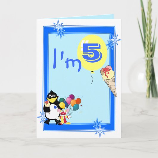 私は5誕生日 カード (正面)