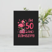 私は50でFlamazing - Amazing 50th誕生日- Fla 招待状 (スタンド正面)