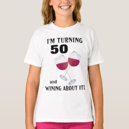 私は50を回して、それについてTシャツワインを飲んでいます Tシャツ