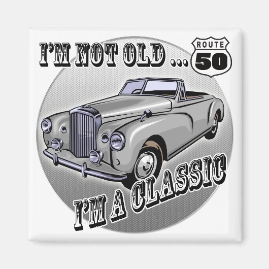 私は50クラシック番目の誕生日 マグネット (正面)