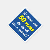 私は50年この良い青いナプキンに見えた スタンダードカクテルナプキン (角)