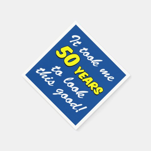 私は50年この良い青いナプキンに見えた スタンダードカクテルナプキン (角)