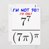 私は50才ではないです! ポストカード (正面/裏面)