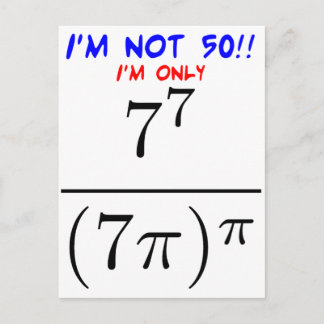 私は50才ではないです! ポストカード