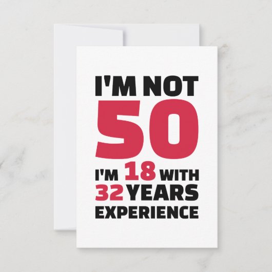 私は50歳の誕生日ではない カード (正面)