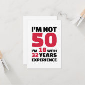 私は50歳の誕生日ではない カード (正面/裏面インサイチュ)