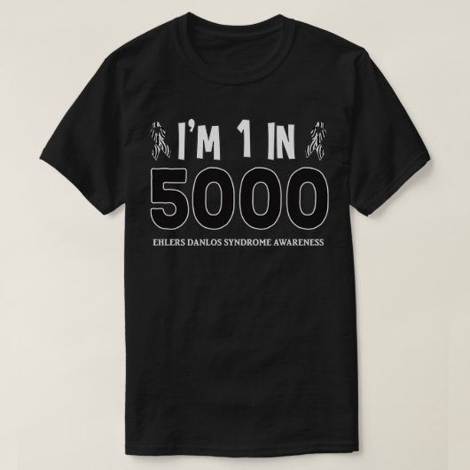 私は5000年に1歳エラーズダロス症候群認識度Z Tシャツ (デザイン正面)