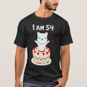 私は54匹のかわいい猫お誕生日ケーキ Tシャツ (正面)