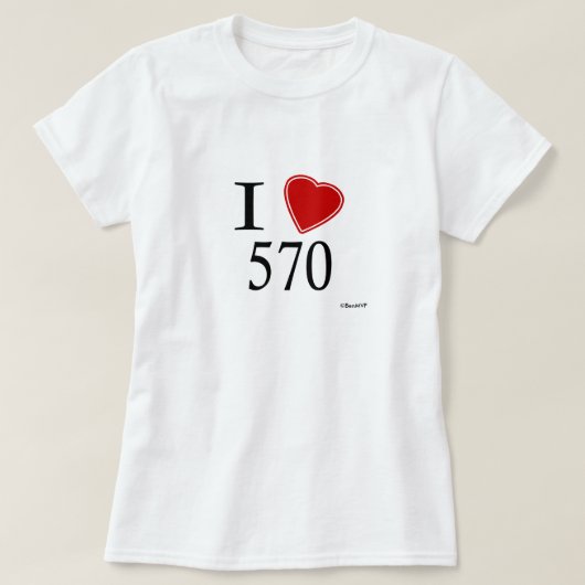 私は570 Scrantonを愛します Tシャツ (デザイン正面)
