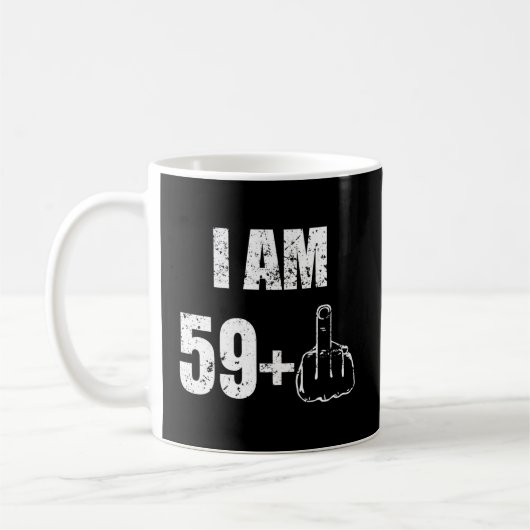 私は59プラス1 60日 コーヒーマグカップ (左)