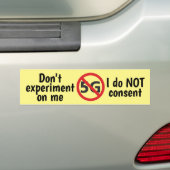 私は5Gに同意しない バンパーステッカー (車上)