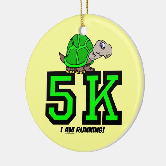 私は5Kを走っています セラミックオーナメント (左)