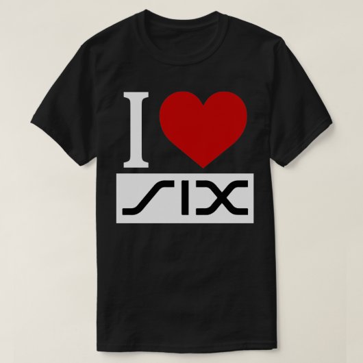 私は6が大好き Tシャツ (デザイン正面)