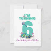 私は6つのハッピーバースデーカードを子供へ回しています 出欠カード (正面)