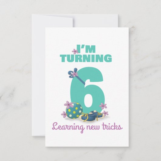 私は6つのハッピーバースデーカードを子供へ回しています 出欠カード (正面)