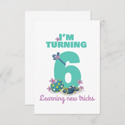 私は6つのハッピーバースデーカードを子供へ回しています 出欠カード (正面/裏面)