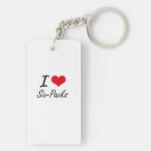 私は6パックを愛します キーホルダー (裏面)