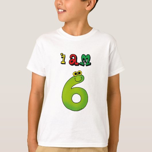 私は6才です Tシャツ (正面)