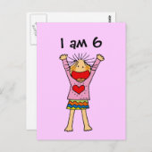 私は6歳 ポストカード (正面/裏面)