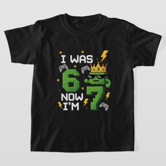 私は6歳、今は7歳 6 7 ミーム Tシャツ (レイダウン)