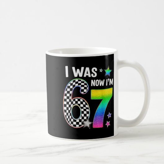 私は6歳、7歳になりました 7歳の誕生日 おんなのこ コーヒーマグカップ (右)