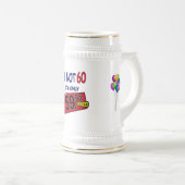 私は60ユーモアの誕生日スタインではない ビールジョッキ (正面右)