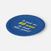 私は60年かけて良いブルーに見えた ペーパープレート (アングル)