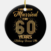 私は60年結婚した間アンニに結婚行った セラミックオーナメント (裏面)