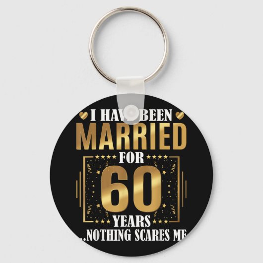 私は60年結婚した間60代の結婚間 キーホルダー (正面)
