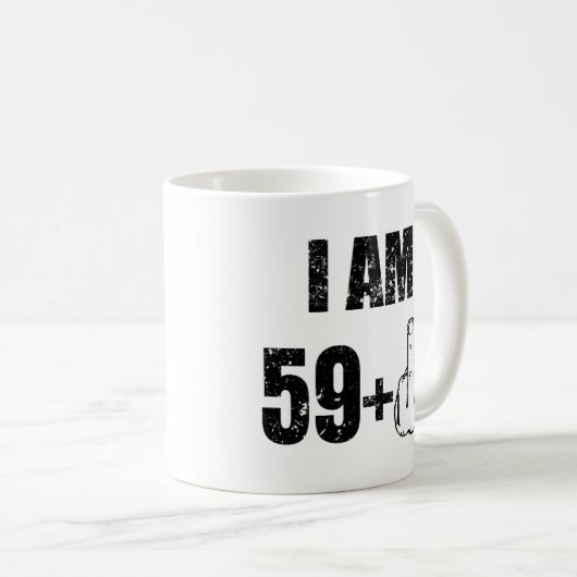 私は60歳の誕生日おもしろいのメンズシャツ コーヒーマグカップ (正面右)