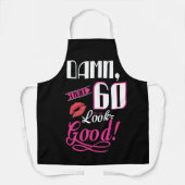 私は60良く見える60誕生日 エプロン (正面)